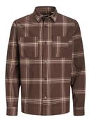 Space Logan Flannel Overshirt Long Sleeve-Seal Brown image