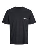 Grid Photo Back Short Sleeve Tee - Black