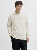 Milano Stitch Half Zip Knit-Cloud Dancer