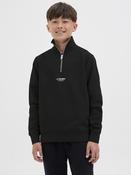 Soho Junior Quarter Zip Sweatshirt-Black