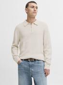 Milano Stitch Knit Zip Polo-Cloud Dancer