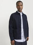 Derry Worker Long Sleeve Overshirt-Dark Navy