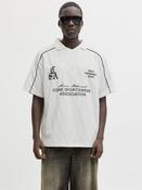 Dust Piping Football Jersey-Bright White