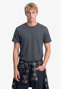 Essential Stacked Logo Embroidered Tee - Eclipse Navy/Grey Feeder/Grey