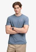 Superdry Essential Stacked Logo Embroidered T-Shirt | Bay Blue Marl/Pink