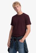 Essential Serif Logo Embroidered Tee - Tawny Port Marl/Port image