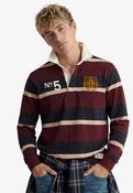 Double Emblem Stripe Rugby - Port/Navy Stripe