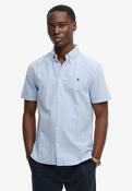 Preppy Oxford Short Sleeve Shirt - Broker Blue Stripe