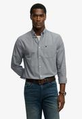 Preppy Poplin L/s Shirt-Navy Micro Houndstooth