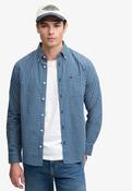 Preppy Poplin Long Sleeve Shirt - Glen Blue Check