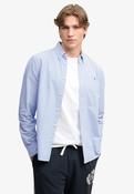 Preppy Oxford Long Sleeve Shirt - Azure Blue Chalk Stripe image
