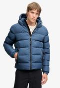Hooded Sports Puffer Jacket - Altitude Blue image