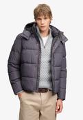 Premium Hood Puffer Jacket - Grey Marl image