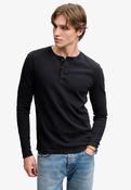 Waffle Long Sleeve Henley Top - French Blue image