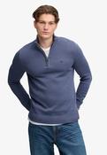 Cotton Half Zip Knit - Soft Navy image