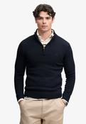 Cotton Half Zip Knit - Navy image