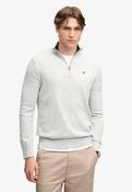 Prep Essential Cotton Half Zip - Lightning Grey Marl