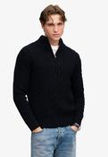 Jacob Cable Half Zip Knit - Eclipse Navy image
