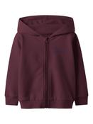 Ralia Long Sleeve Sweat Cardigan-Burgundy