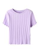 Noralina Short Sleeve Crop Top-Orchid Bloom image
