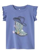 Hadia Bleached Denim Top
