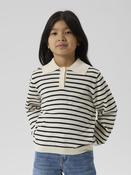 Danja Long Sleeve Polo Knit-Whisper White image