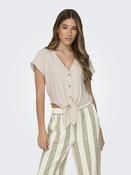 Siestra Short Sleeve Knot Top-Moonbeam image
