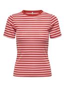 Onlelli Short Sleeve Rib Top-Spicy Orange image