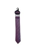 Kid Boys Pattern Tie &amp; Pocket Square Set-Blue/Red