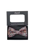 Zazzi Kid Boys Beige/Orange/Burgundy Bow Tie Set