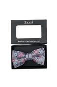 Floral Zazzi Boys Bow &amp; Pocket Square Set-Lilac/Sky Blue
