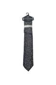 Floral Tie &amp; Pocket Square - Blue/Navy/Tan