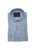 Perform 41 Long Sleeve Sky Blue/White Pattern Shirt image