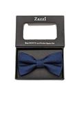 Navy Pattern Boys Bow &amp; Pocket Square
