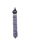Kid Boys Floral Tie &amp; Pocket Square-Sky Blue/Red