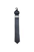 Kid Boys Pattern Tie &amp; Pocket Square Set-Sand/Blue/Silver