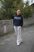Athletic Embroidered Grey Marl Flare Jogger image