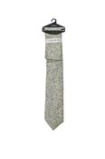 Floral Tie &amp; Pocket Square - Lemon/Blue