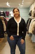 Classy Long Sleeve V-Neck Knit Cardigan-Black