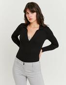 Black V-Neck BodySuit
