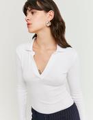 White V-Neck Bodysuit