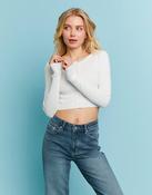 White Crop Cardigan