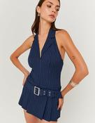 Blue Pinstripe Playsuit