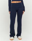 Basic Blue Cotton Trousers image