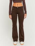 Brown Low Waist Bootcut Trousers image