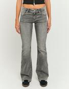 Low-Waist Grey Bootcut Jeans