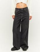 Wide Leg High Waist Black Jeans image