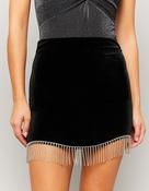 Black Skirt With Waterfall Strass image