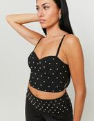 Black Corset Top With Studs