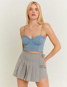 Blue Corset Top With Chain Strass Straps image